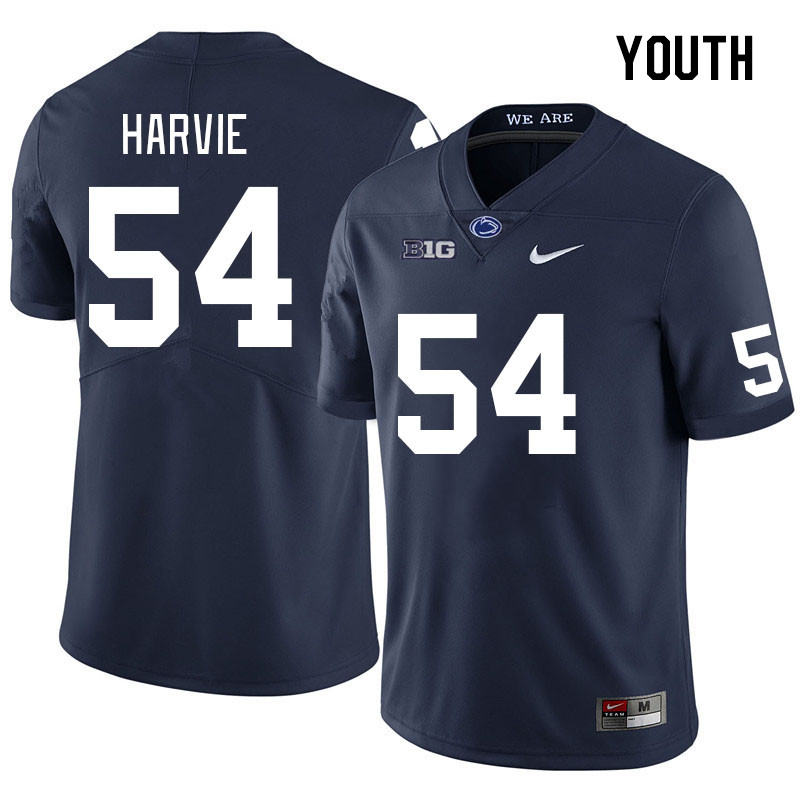 Youth #54 Ian Harvie Penn State Nittany Lions College Football Jerseys Stitched Sale-Navy - Click Image to Close